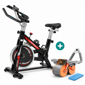 Magnetic Spinning Exercise Bike + Free Abs Roller